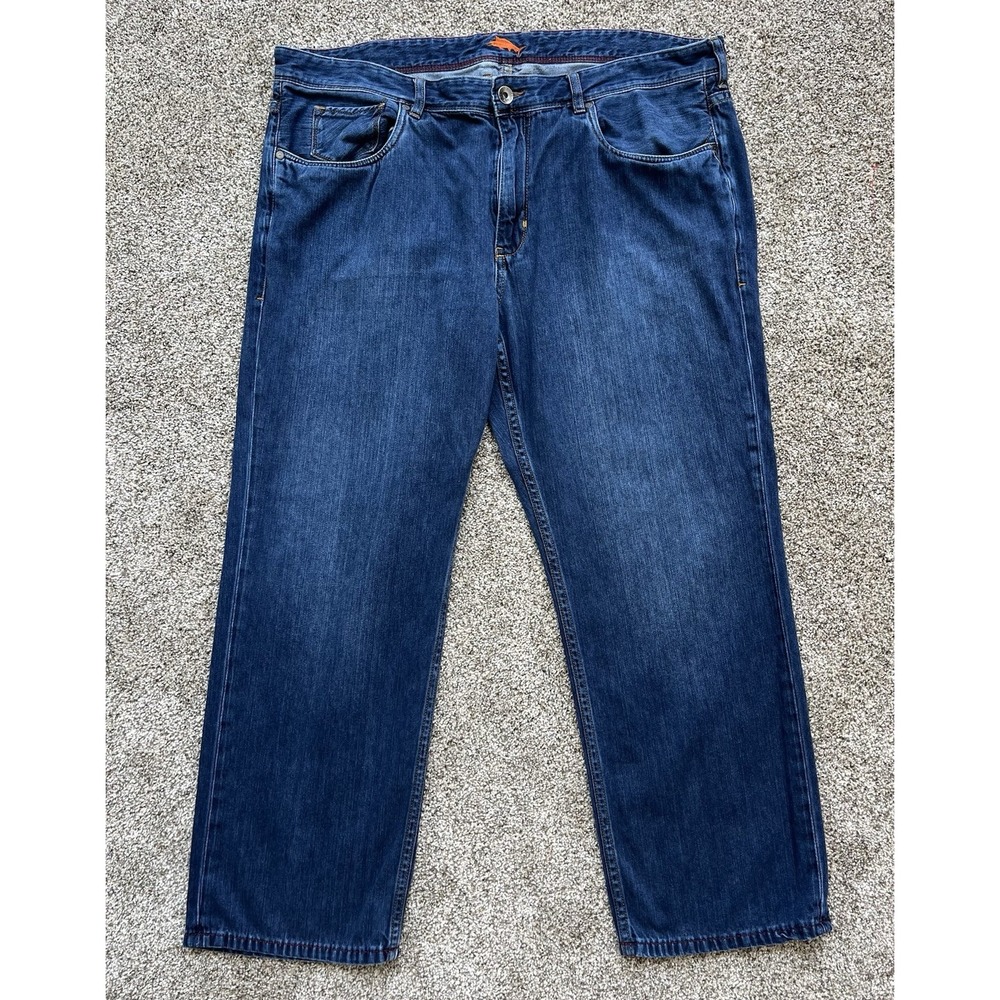 Tommy Bahama Jeans Cayman Men's 42 x 30 Blue Denim Tencel relaxed fit straight